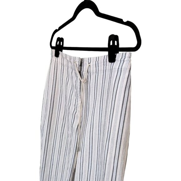 Valerie Stevens Womens Pants Size Large Striped Drawstring Front & Elastic Waist - Picture 4 of 8